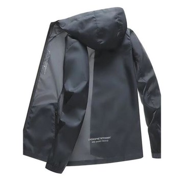 2025新款夏季冰絲防曬服潮流男士超薄連帽風衣寬松運動皮膚衣潮