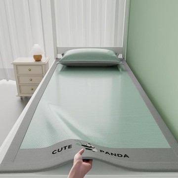 跨境夏天冰絲涼席學生宿舍單人床兒童專用夏季上下鋪軟席子床笠