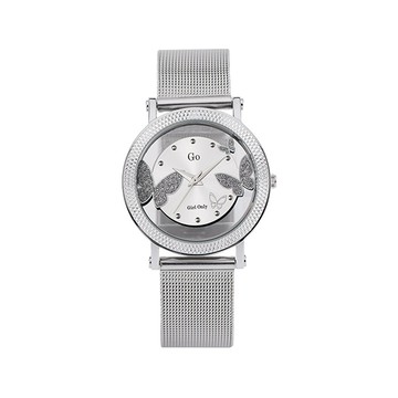 【Go Girl Only】蝶飛系列法國時尚鏤空腕錶-奢華銀/695050