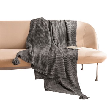 南極人北歐風披肩流蘇針織毯沙發毯午睡蓋毯空調被休閑毯小毛毯子