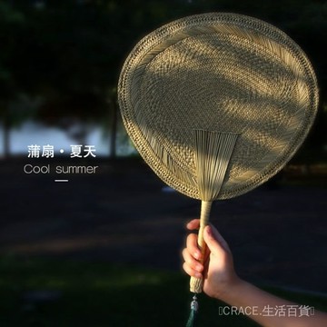 ✨可開發票#蒲扇純手工編織古風扇子團扇夏季兒童䮠蚊老式手搖流蘇扇