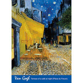 P2 - 名畫系列-夜晚露天咖啡座（梵谷 VAN GOGH）台灣製 520片 夜光拼圖 K25-007