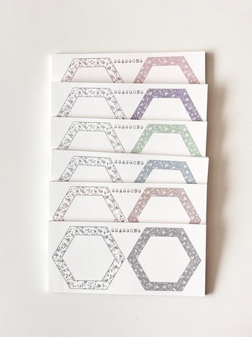 六角邊框便條紙