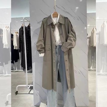 2026年春季法式高級感休閑氣質英倫風風衣超好看極簡中長款外套女