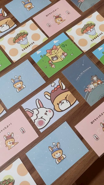 吐霧兔 明信片 6款