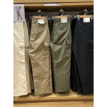 硬朗有型【東吉U家】春季男士全棉多口袋彈力直筒工裝褲休閑長褲