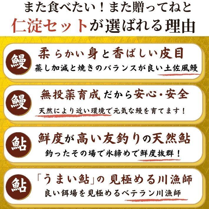 高知県産 仁淀川 うなぎ 特大蒲焼き 天然鮎 仁淀川堪能セット 国産 完全無投薬 ギフト 贈答