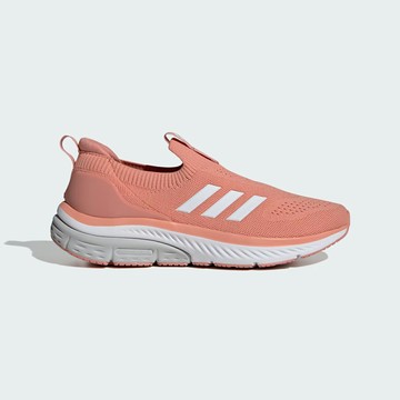 adidas 健走鞋 Cloudfoam Walk Lounger 女鞋 粉橘 針織 套入式 緩衝 休閒 愛迪達 ID4061