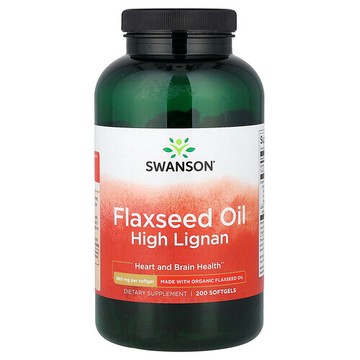 Swanson Vitamins, 高木酚素亞麻籽油，200 粒軟膠囊