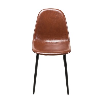 樂嫚妮 2入經典復古皮革椅/餐椅/輕鬆久坐-(4色)皮革咖