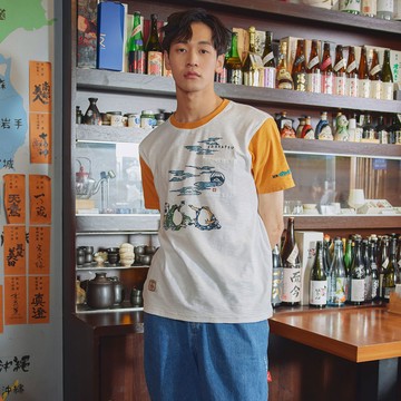 江戶勝｜男裝｜青蛙喝酒短袖T恤