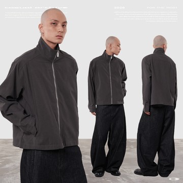 J39 紋理哈靈頓外套 日系 薄外套 夾克 尼龍外套 剪裁 外套男 防潑水 輕便外套 立領外套 風衣外套