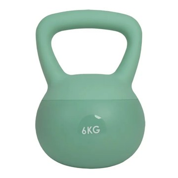 彩色軟壺鈴 綠色 6kg 軟材質舒適握感 健身訓練器材  1個