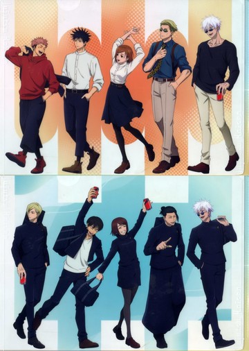 AJ2024Ver.新插圖A4透明文件夾2張SET咒術迴戰日本動漫2024商品