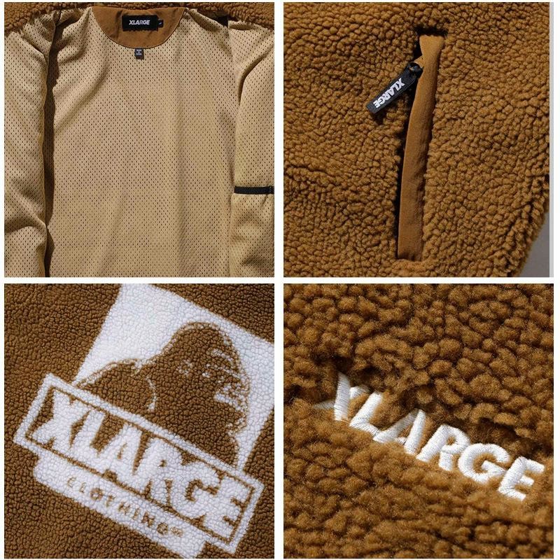 エクストララージ X-LARGE BOA FLEECE ZIP-UP JACKET ボアフリース ...