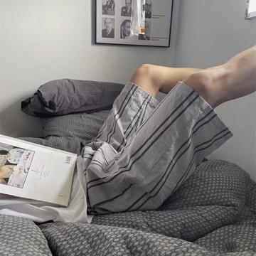 YYDS中性風情侶短褲棉麻居家服