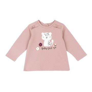 夢幻花朵-小花豹花朵長袖上衣