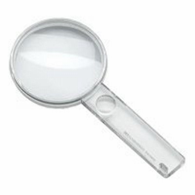 虫眼鏡 読書用ルーペ 2.25倍 80mm 簡易タイプ クリスタルルーペ