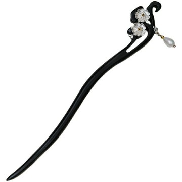 樂天精選~加長超長發簪22CM盤發長厚發釵漢服復古風民族簪黑檀木簪旗袍情侶 雙11全館免運