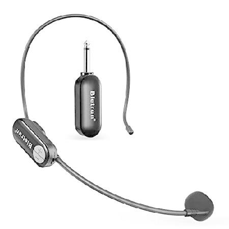 Bietrun Wireless Microphone Headset with 4''Plug, 165ft Range, UHF Wireless Headset Mic ＆ Handheld Mic in 1, for Karaoke Speaker, Amplifier, Mic
