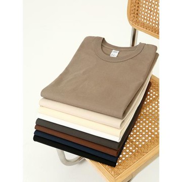 重磅300g全棉！重工水洗！夏季男士外貿純色百搭休閑短袖T恤打底