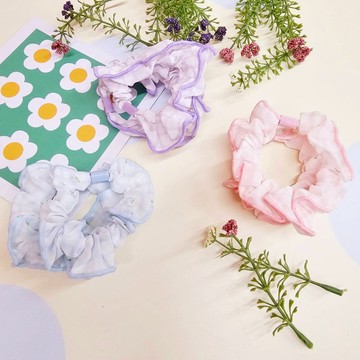 格紋櫻桃大圈束2入（彩混）