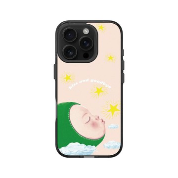 iPhone 16 Pro Clear 酷墨灰 - 幾米 Jimmy Liao - 忘記親一下-Kiss & Goodbye