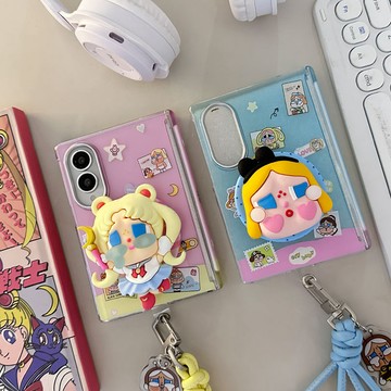 日韓ins 卡通立體哭娃 雙中軸 三星 Z Fold8 Fold8ultra Fold 7 手機殼 磁吸 折疊 保護套