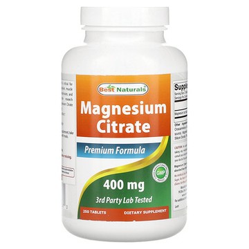 Best Naturals, 檸檬酸鎂，400 毫克，250 片（每片 200 毫克）
