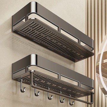 源頭工廠衛生間浴室置物架免打孔壁掛洗手間洗漱臺墻上沐浴露收納