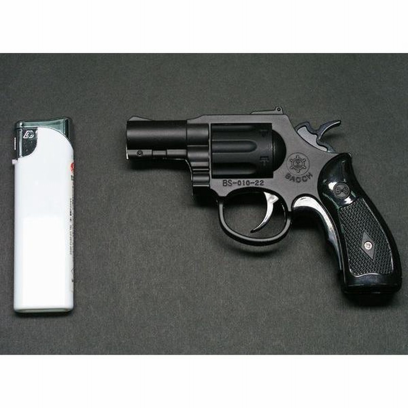 BSリボルバーライター マットシルバー GUN 銃 ミリタリー ガス