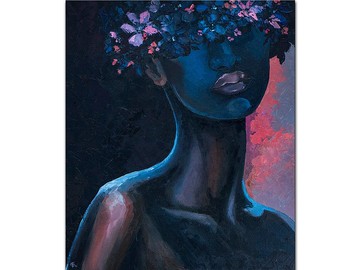 非洲女王原畫，非洲女人肖像，大型油畫