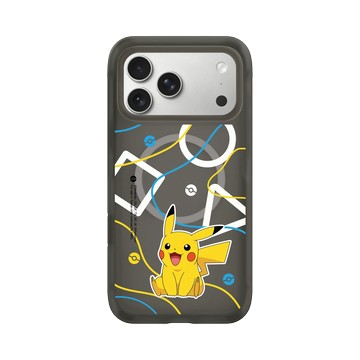 iPhone 17 Pro Max AirX 本質黑 - 寶可夢 Pokemon - 幾何系列-皮卡丘