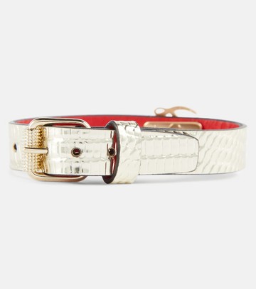 Christian Louboutin Loubilink lizard-effect leather bracelet
