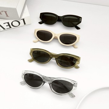 【Fee隔日到貨4色】韓系復古微貓眼灰茶色鏡片造型眼鏡🔥橢圓眼鏡 透明框 平光眼鏡 黑框 無度數眼鏡 小臉眼鏡 素顏眼