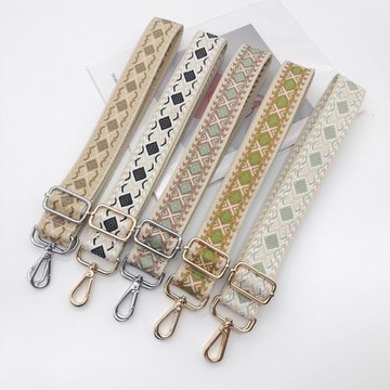 寬包帶配件菱格紋斜跨背包替換帶子潮尼龍帆布刺繡包背帶女可調節