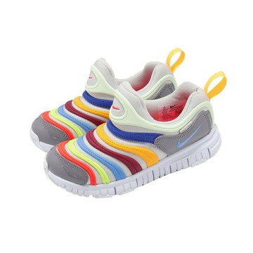 【NIKE】Dynamo Free PS 中童 毛毛蟲鞋 灰 無鞋帶 343738-033
