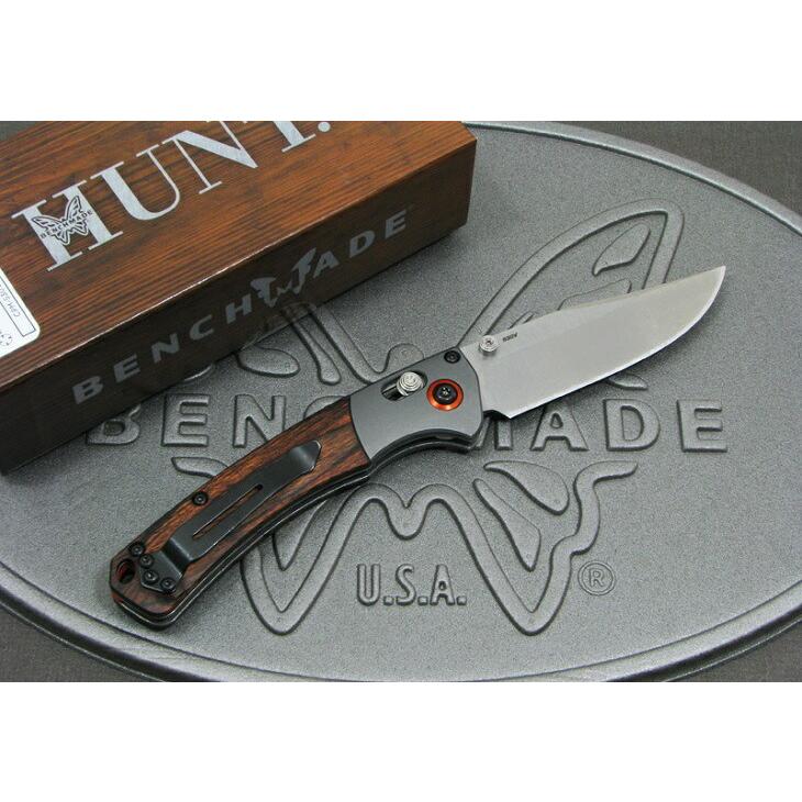 ベンチメイド #15085-2 Mini Crooked River ミニ クルックド リバー ウッド 折り畳みナイフ BENCHMADE 日本正規品