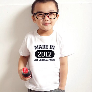 出生年份訂製 兒童短袖T恤 2色下標備註告知年份 生日客製禮物童