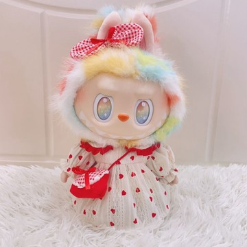 僅娃衣]38cmlabubu娃衣S號服飾中號麗娜熊公仔衣服甜心挎包裙套裝