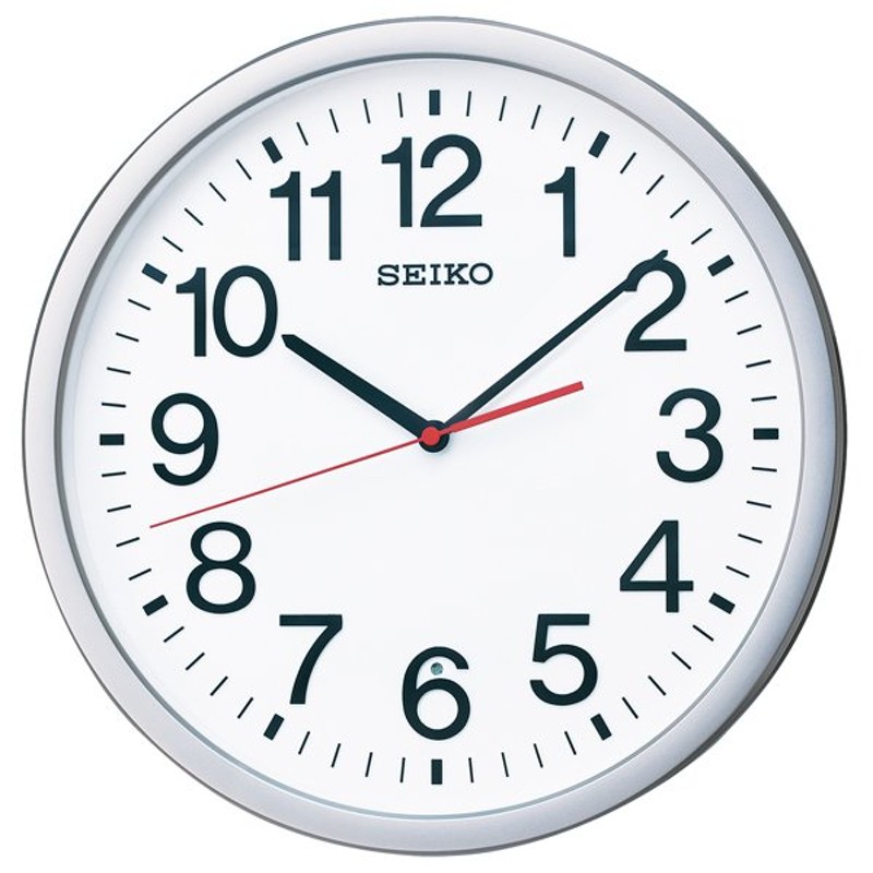 セイコー クロック SEIKO CLOCK 掛け時計 銀色メタリック 電波