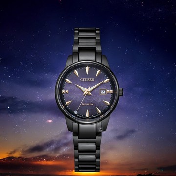 CITIZEN 星辰 Hebe田馥甄 配戴款 天川銀河限定款 光動能手錶29.2 mm-EW2595-81X