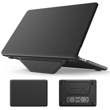 macbookair商務皮套保護套pro蘋果筆記本電腦保護殼防撞內置支架【宜家良品百貨】