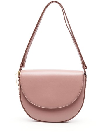 Stella McCartney - medium Frayme flap shoulder bag - women - Polyamide/Polyester/Polyurethane/Polyurethane - One Size - Pink