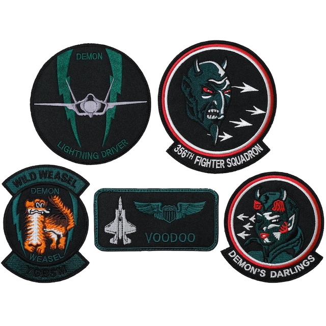 Military Patch（ミリタリーパッチ）356th Fighter Squadron 5枚セット  [フック付き]