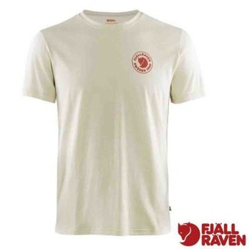 【Fjallraven 北極狐】男 1960 Logo T 輕量吸濕排汗彈性透氣短袖圓領衫/87313-113 粉筆白