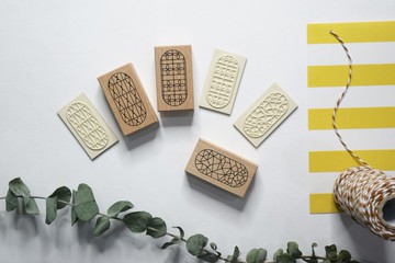 舊時光窗花木頭印章 三款一組