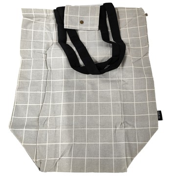 UdiLife 優的生活大師 平帆系 折疊格紋帆布袋  大(36.5 x 17 x 45cm)  顏色隨機