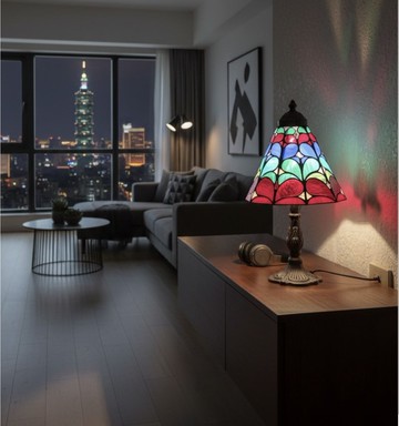 繽紛水漾 | 水滴鑲嵌玻璃創意檯燈