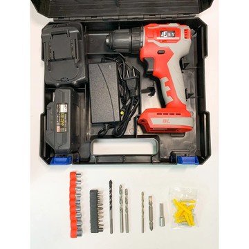 無刷大功率鋰電鑽 jj(牧田) 21v 2.0ah 紅色款雙電池 塑盒 無刷大功率扭力